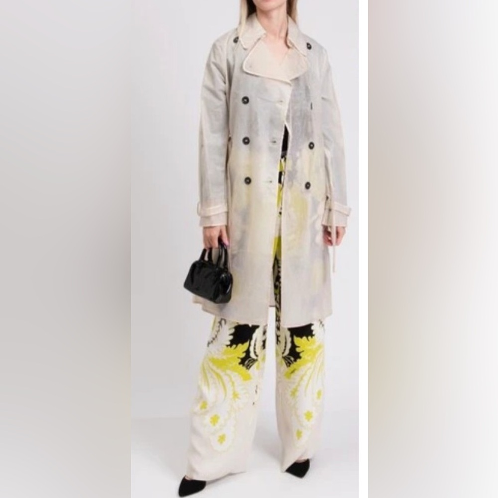 Rero Design Water Resistant Semi Sheer Trench Coat